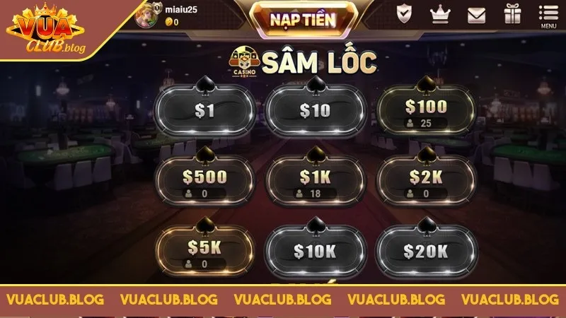 Sâm Vuaclub được xem là game hot đặc sắc